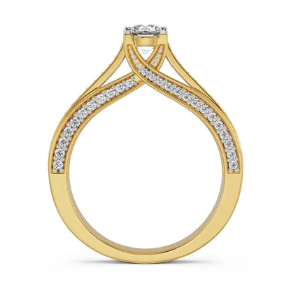 Classic Lab Grown Diamond Solitaire Band_in_stock