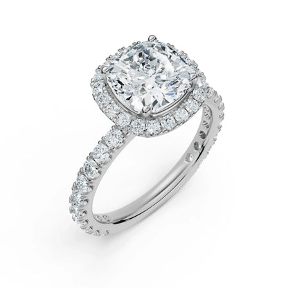 Timeless Cushion Square Engagement Ring Top View
