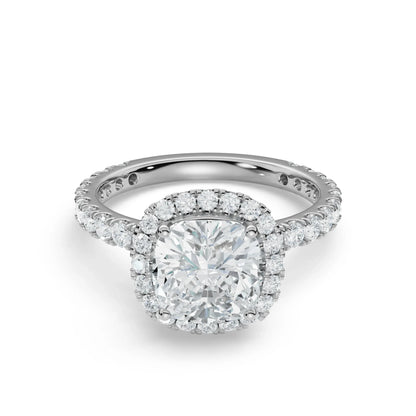 Timeless Cushion Square Engagement Ring Front View