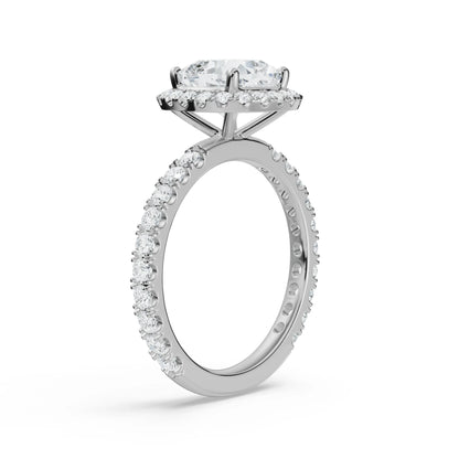 Timeless Cushion Square Engagement Ring Side View