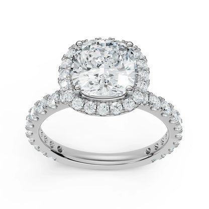 Timeless Cushion Square Engagement Ring Prospective View