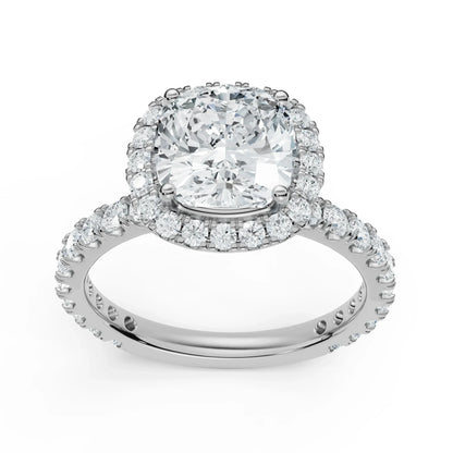Timeless Cushion Square Lab Diamond Engagement Ring_in-stock