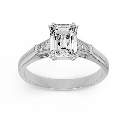 Joey Emerald Lab Grown Diamond Ring - Top View