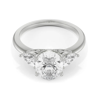 Shop Three stone Lab Diamond Engagement Ring Online by Emori