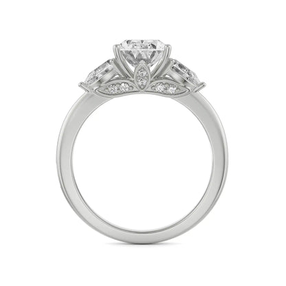 Ethereal Oval Cut Diamond Ring Back View