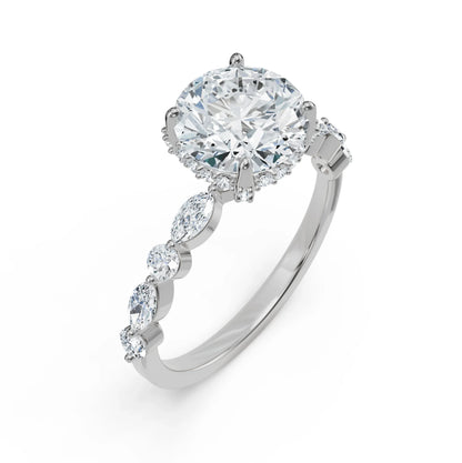 Halo Round Brilliant Lab Grown Diamond Ring_in-stock