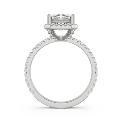 Emerald Symphony Diamond Ring Back View