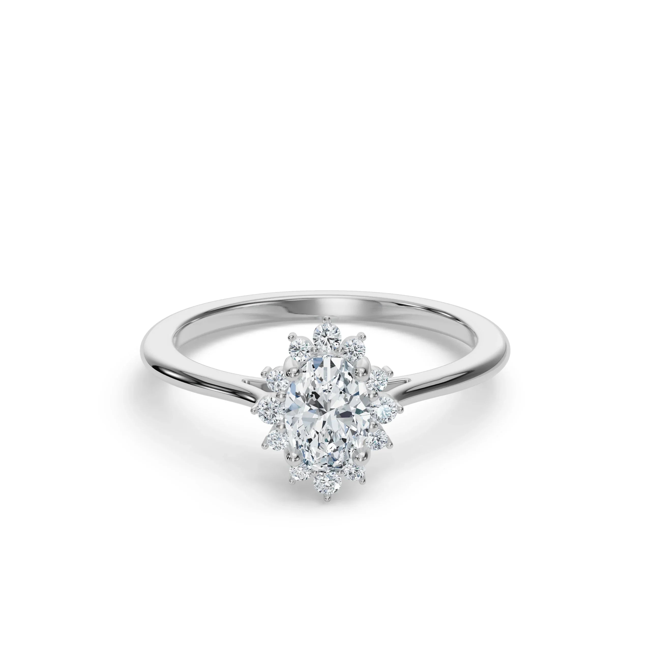 Vintage Vespa Diamond Ring Front View in 9KT