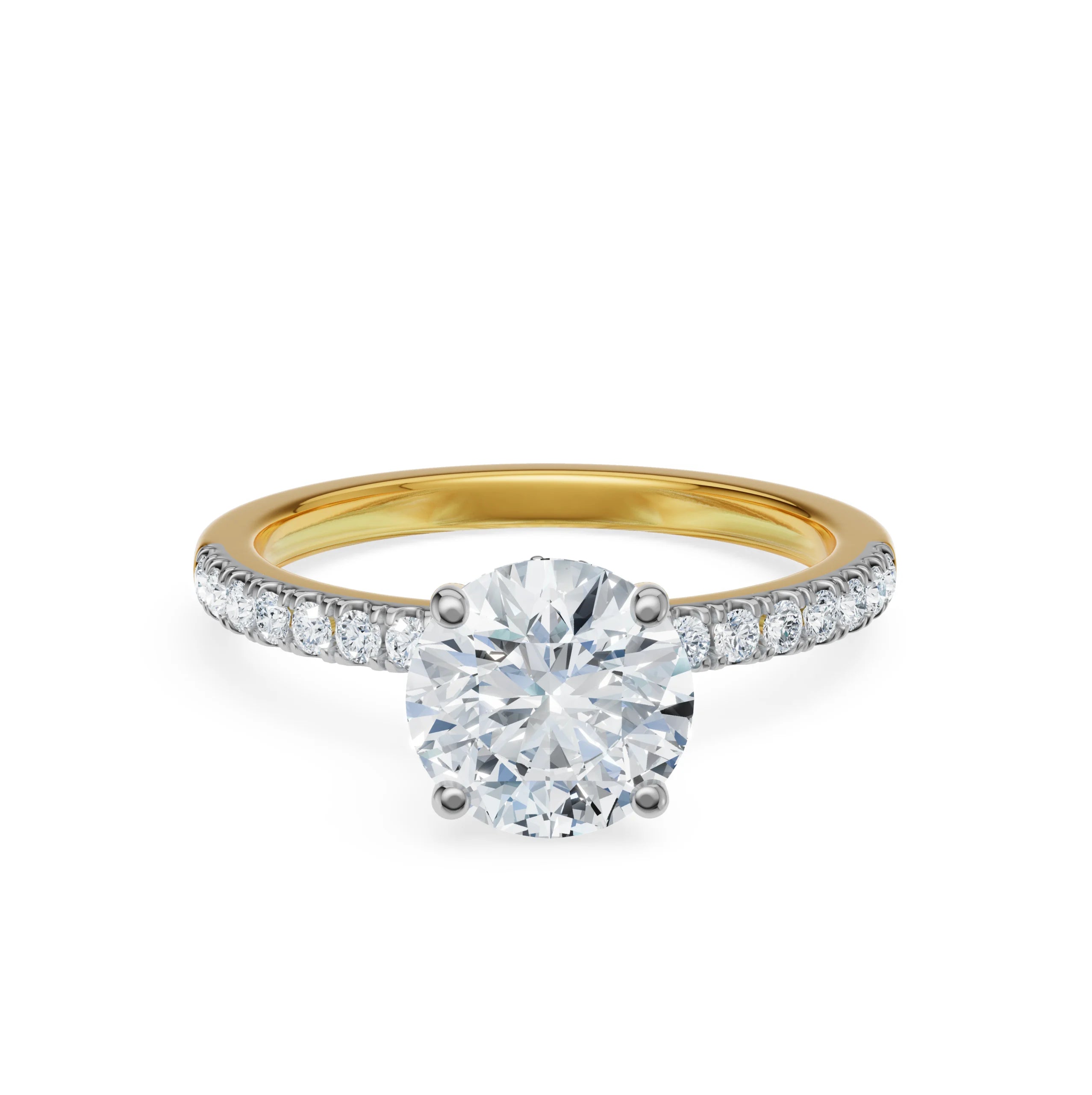 Jia Round Brilliant Diamond Ring Front View