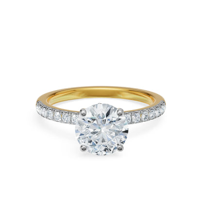 Jia Round Brilliant Diamond Ring Front View