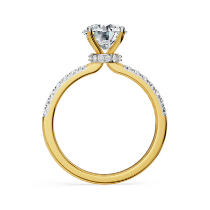 Jia Round Brilliant Diamond Ring Back View