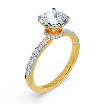 Jia Round Brilliant Diamond Ring Prospective View