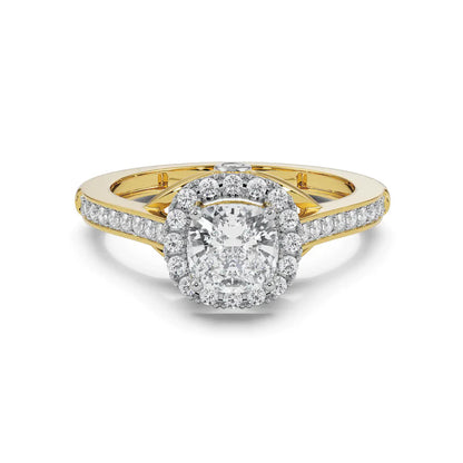 Royal Halo Lab Diamond Solitaire Engagement Ring_in_stock