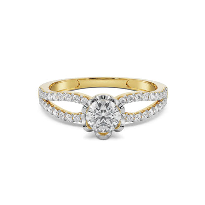 Katy Solitaire Wedding Ring Front View in 9KT