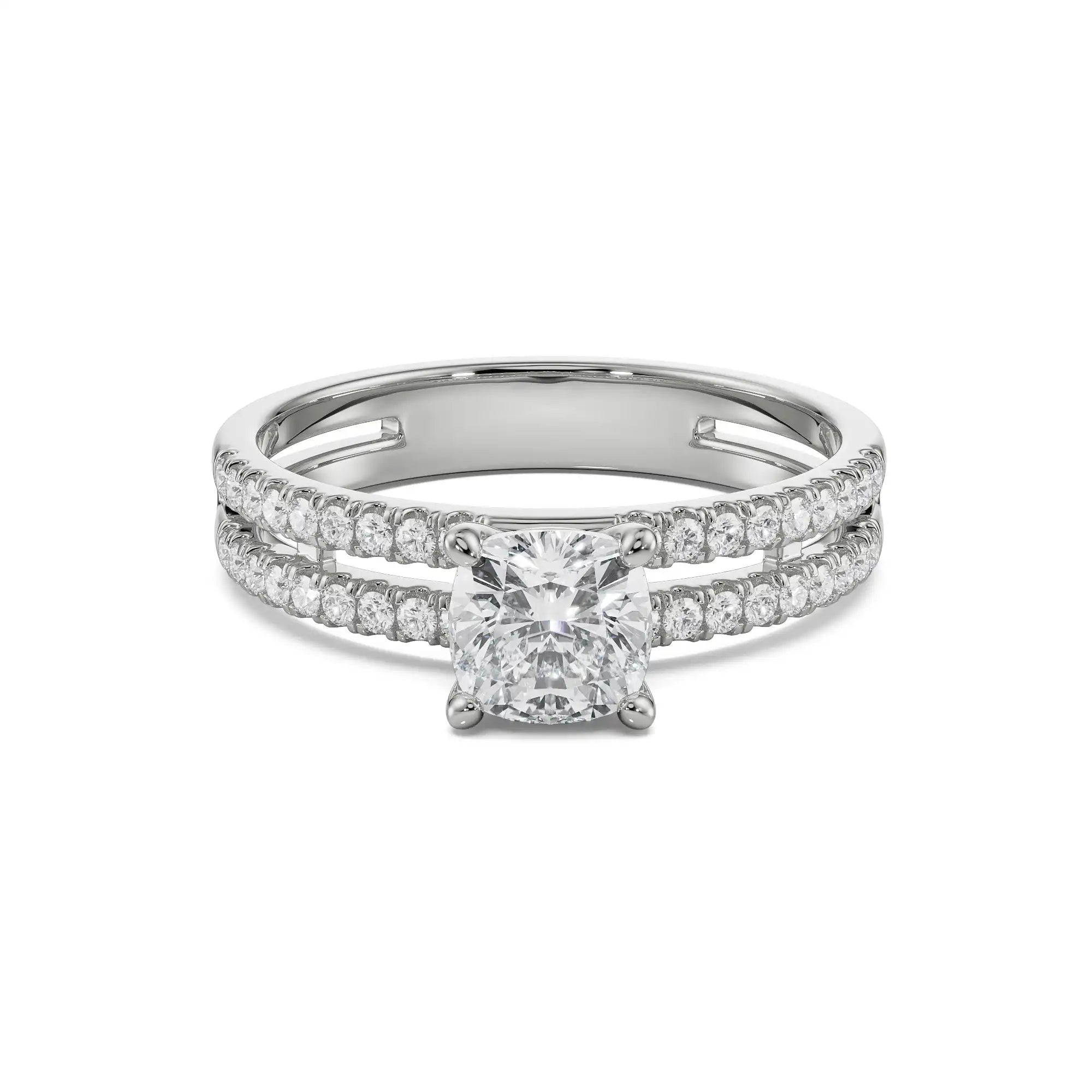 Sparkling Rachel Diamond Ring Front View in 9KT