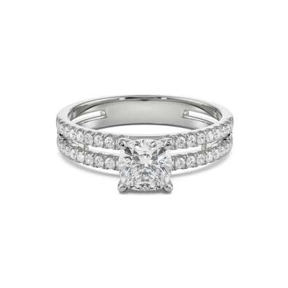 Sparkling Rachel Diamond Ring Front View in 9KT