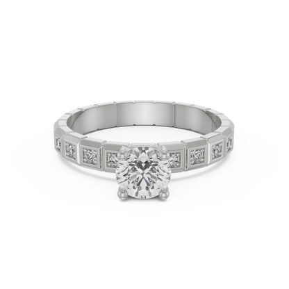 Icy Pave Diamond Ring Front View in 9KT