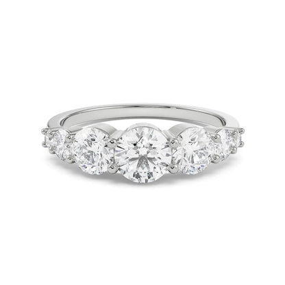 Bexley Sparkling Diamond Band Front View in 9KT