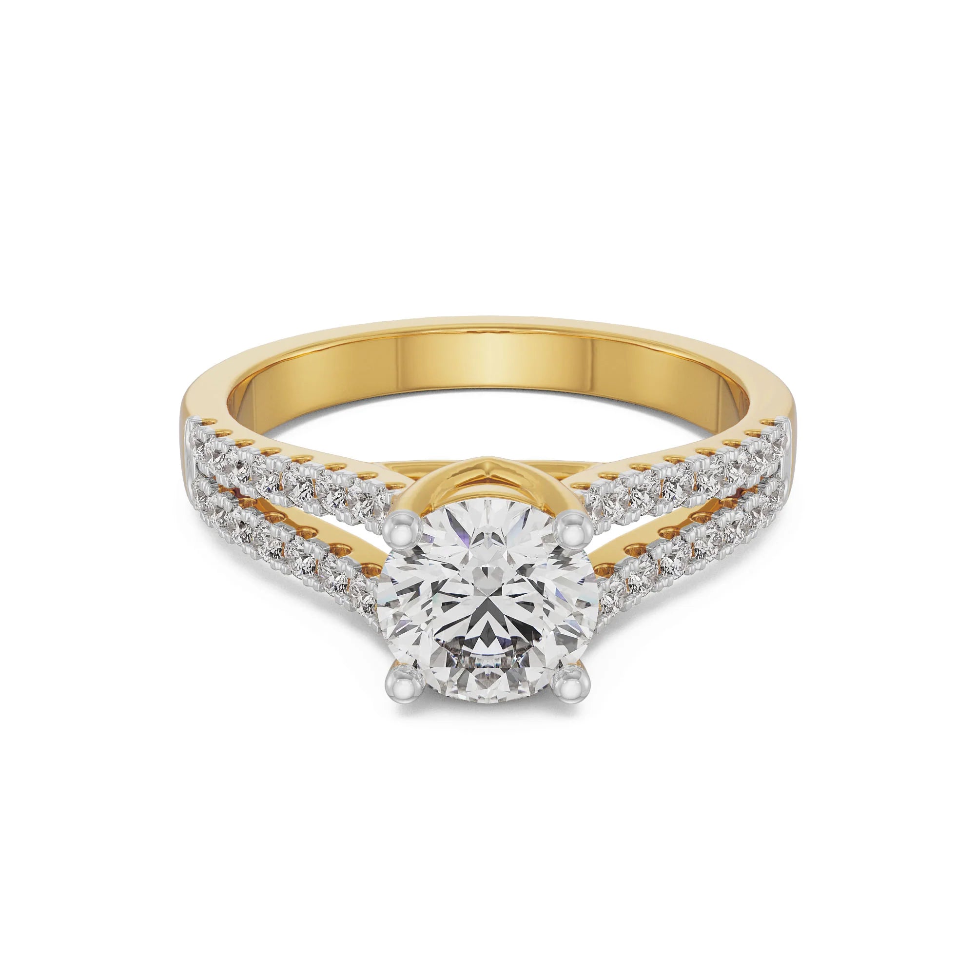 Ashez Diamond Ring Front View in 9KT