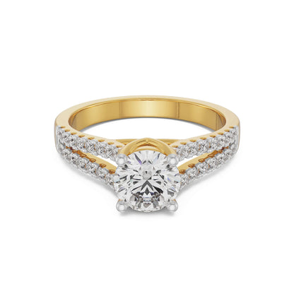 Ashez Diamond Ring Front View in 9KT