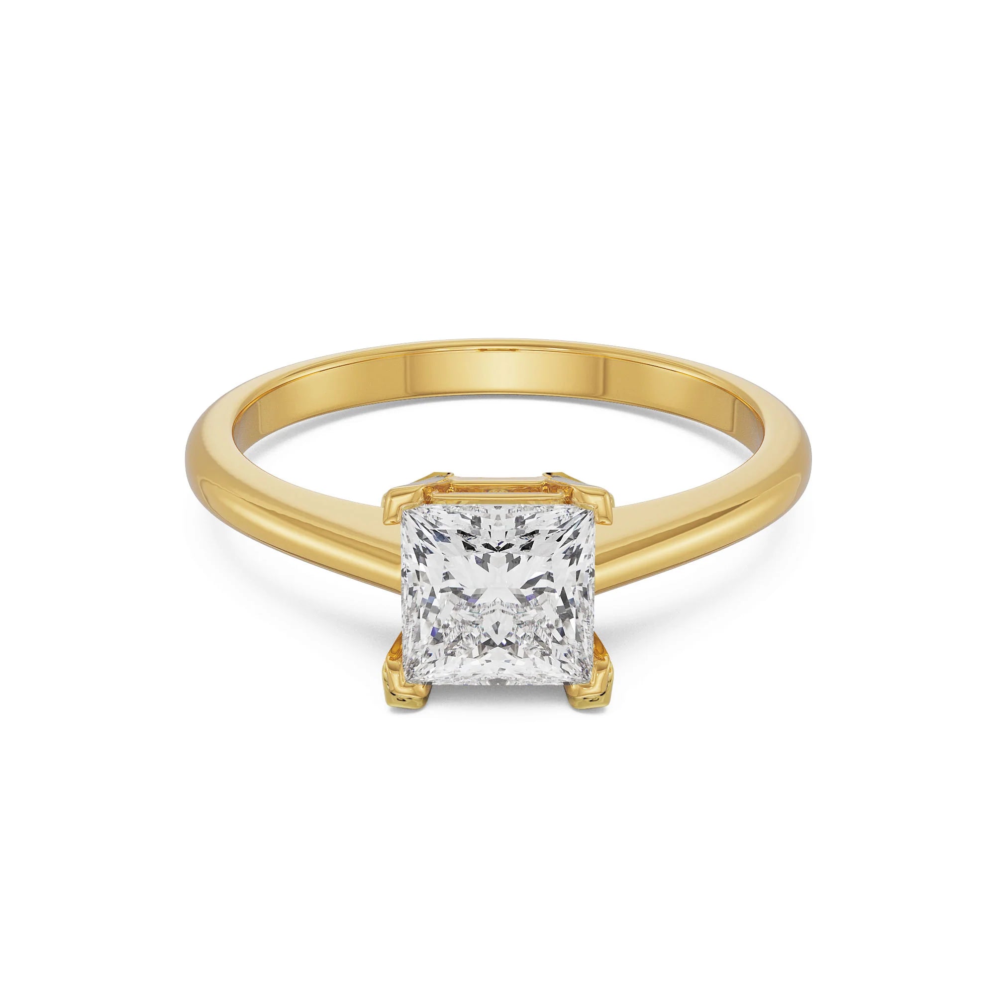 Charming Solitaire Ring Front View in 9KT