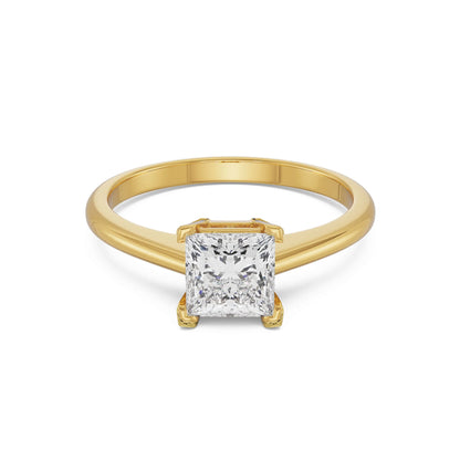 Charming Solitaire Ring Front View in 9KT
