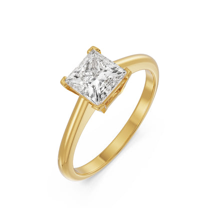 Charming Solitaire Ring Top View