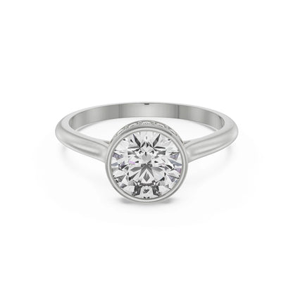 Vizel Diamond Ring Front View in 9KT