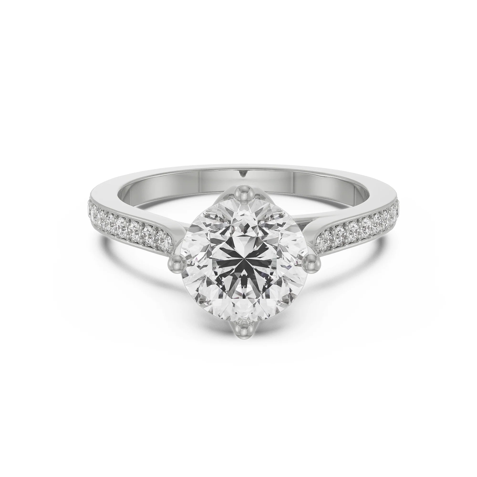 Lux Diamond Ring Front View in 9KT