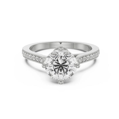 Lux Diamond Ring Front View in 9KT