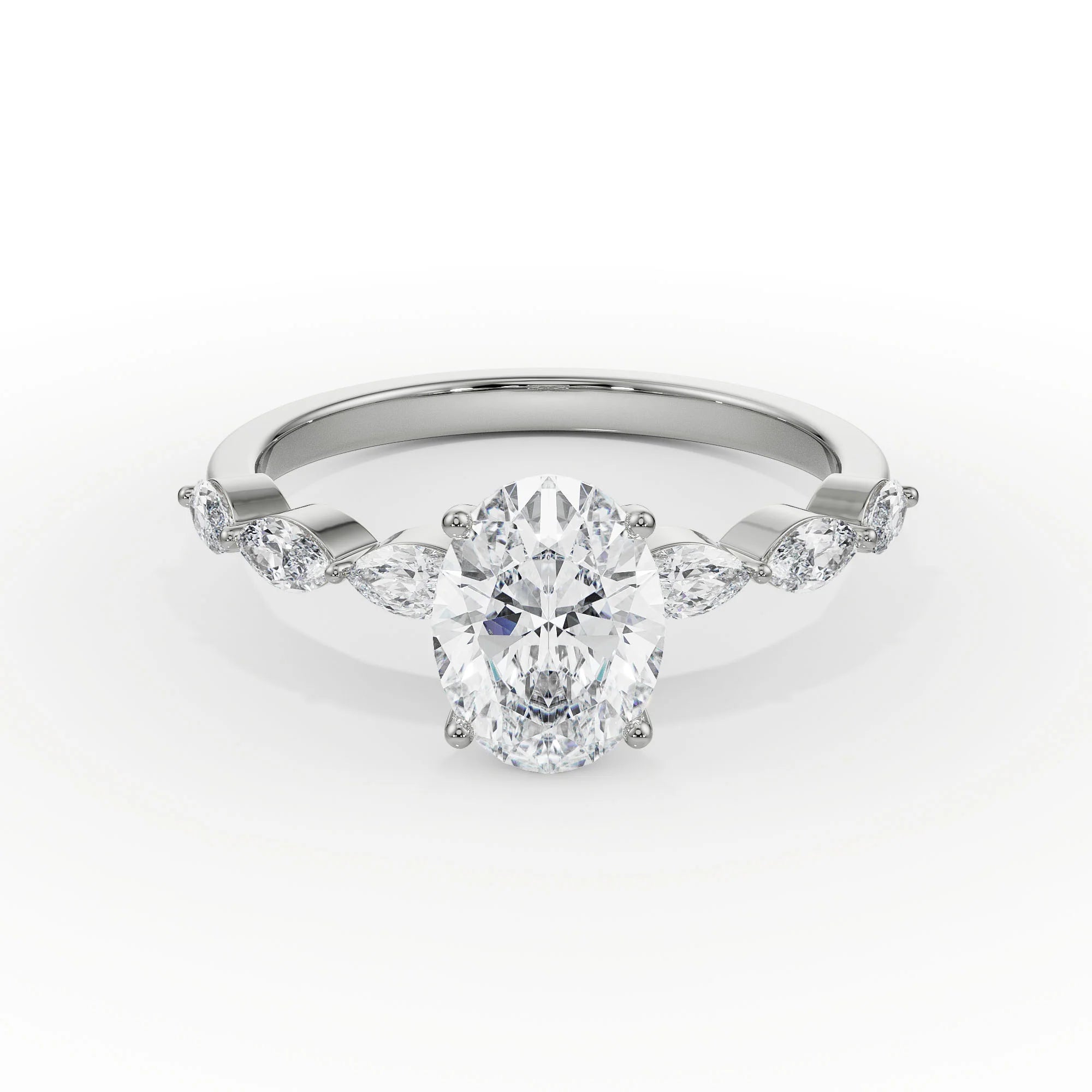 Jezz Diamond Ring Front View in 9KT