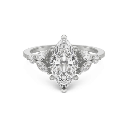 Majestic Marquise Diamond Ring Front View in 9KT