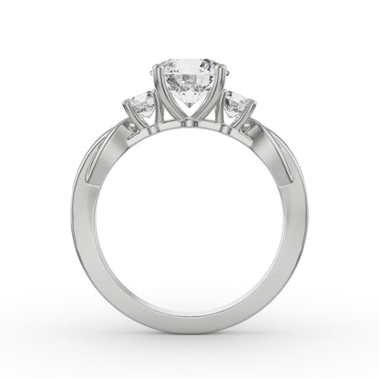 Twisted Vine Diamond Ring Back View