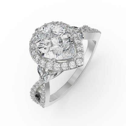 Yasmine Marquise Engagement Ring Top View