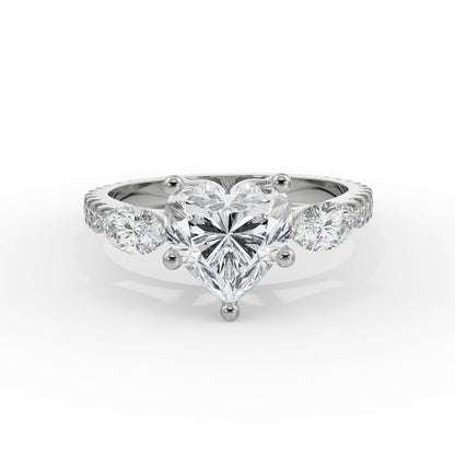 Heartfelt Engagement Ring Front View