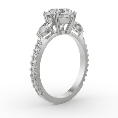 Heartfelt Engagement Ring Side View