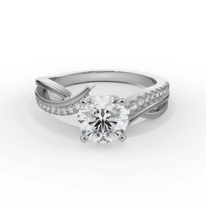 Adrey Diamond Ring Front View in 9KT