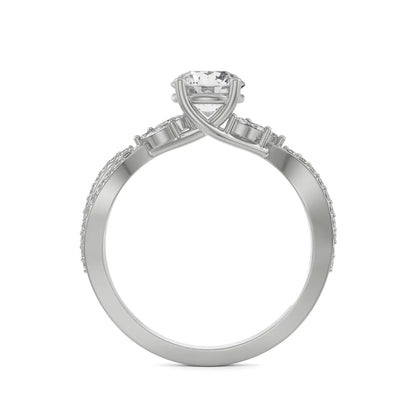 Pave Engagement Ring Back View