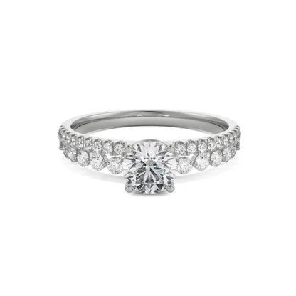 Radiant Ashley Diamond Ring Front View in 9KT