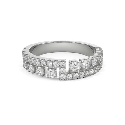Vinatge Diamond Band Front View in 9KT
