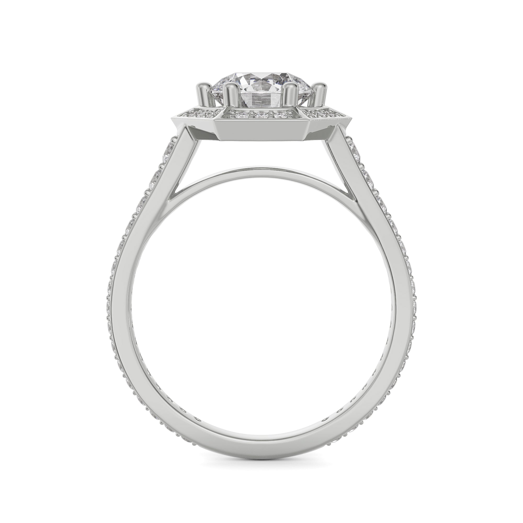 Halo Zendaya Engagement Ring Back View