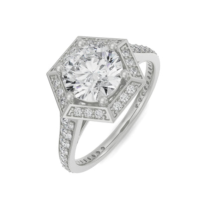 Halo Zendaya Engagement Ring Top View