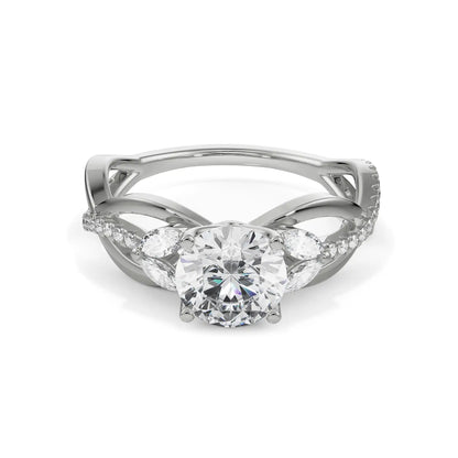 Blossom Brilliant Engagement Ring Front View in 9KT