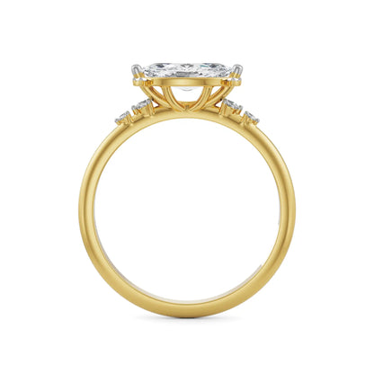 East West Diamond Ring Back View