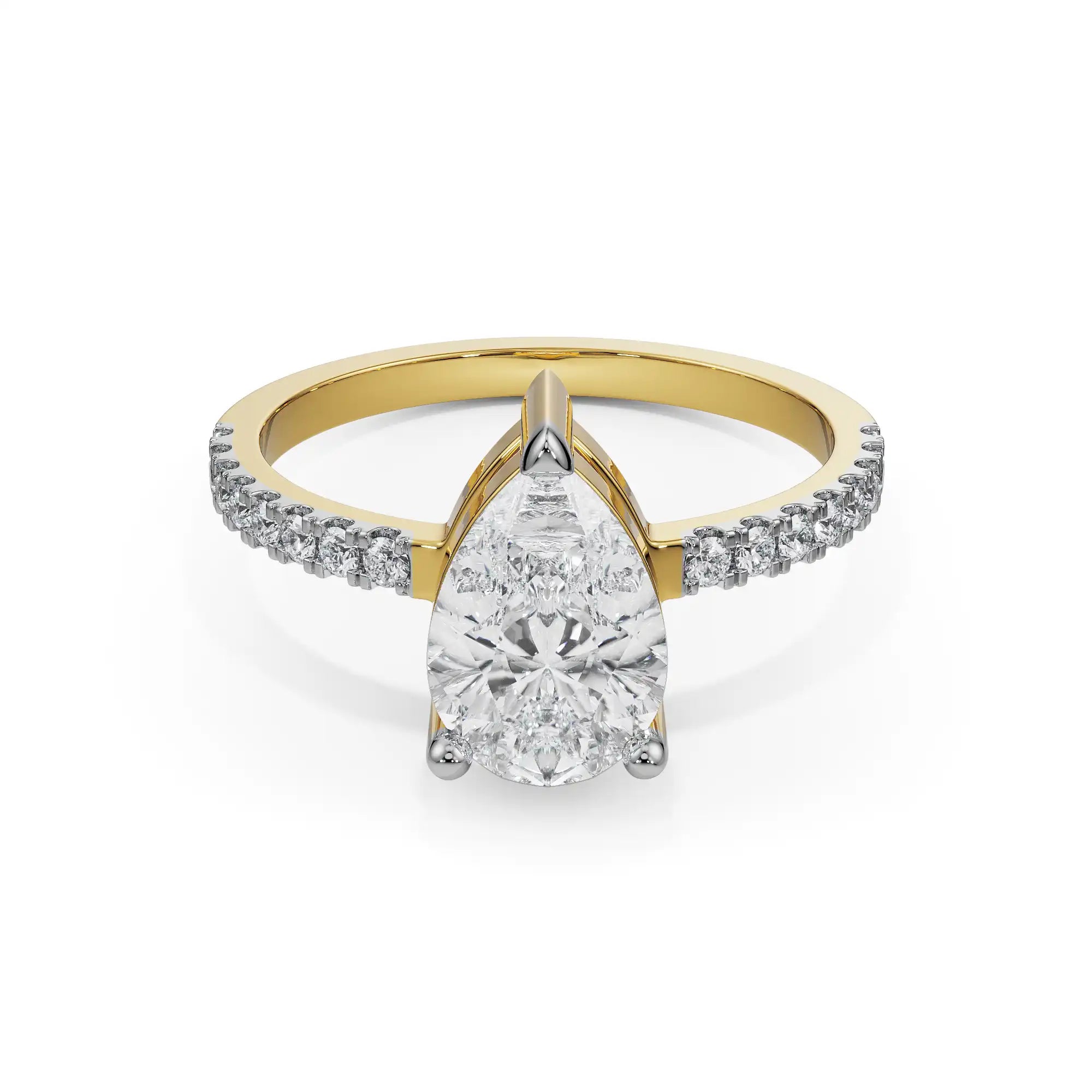 Love's Embrace Ring Front View in 9KT