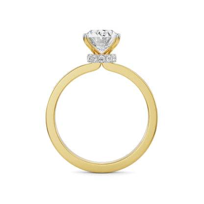 Nova Oval Solitaire Ring Back View