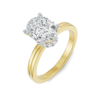 Nova Oval Solitaire Ring Top View