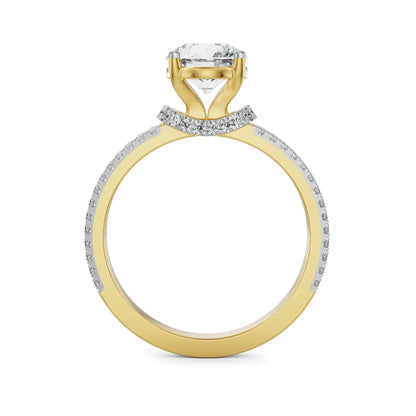 Elsie Round Engagement Ring Back View