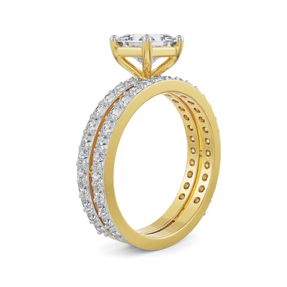 Jane Princess Cut Diamond Ring Side View