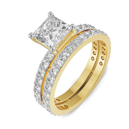 Jane Princess Cut Diamond Ring Top View